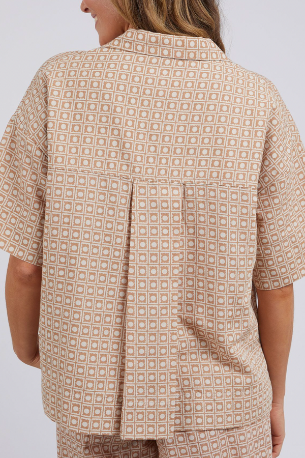 Maya Geo Shirt - Oatmeal