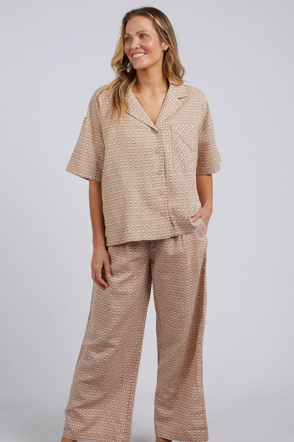 Maya Geo Shirt - Oatmeal