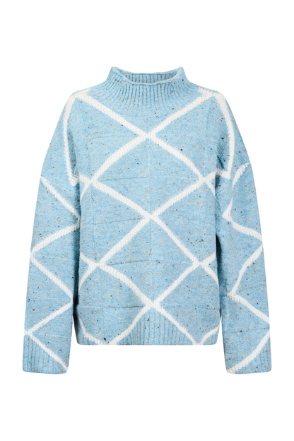 McKenna Diamond Jumper - Ice Blue