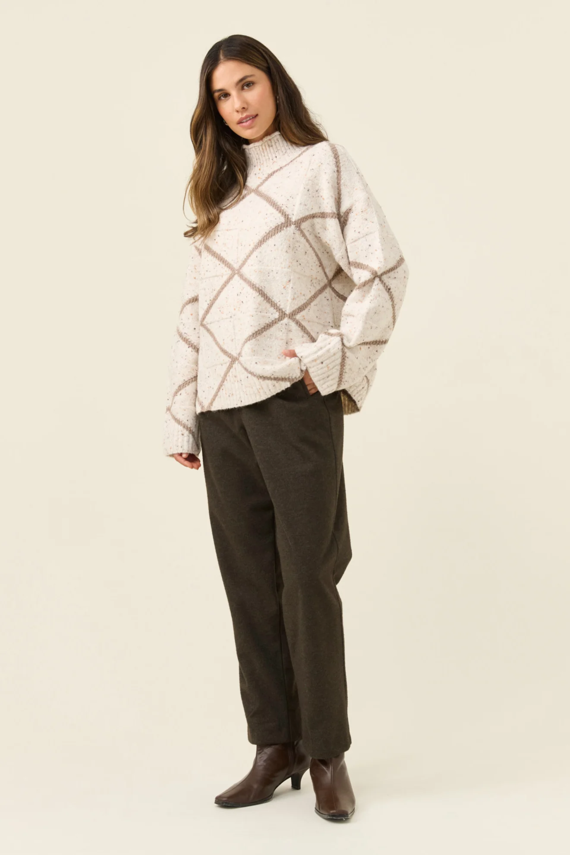 McKenna Diamond Jumper - Ivory