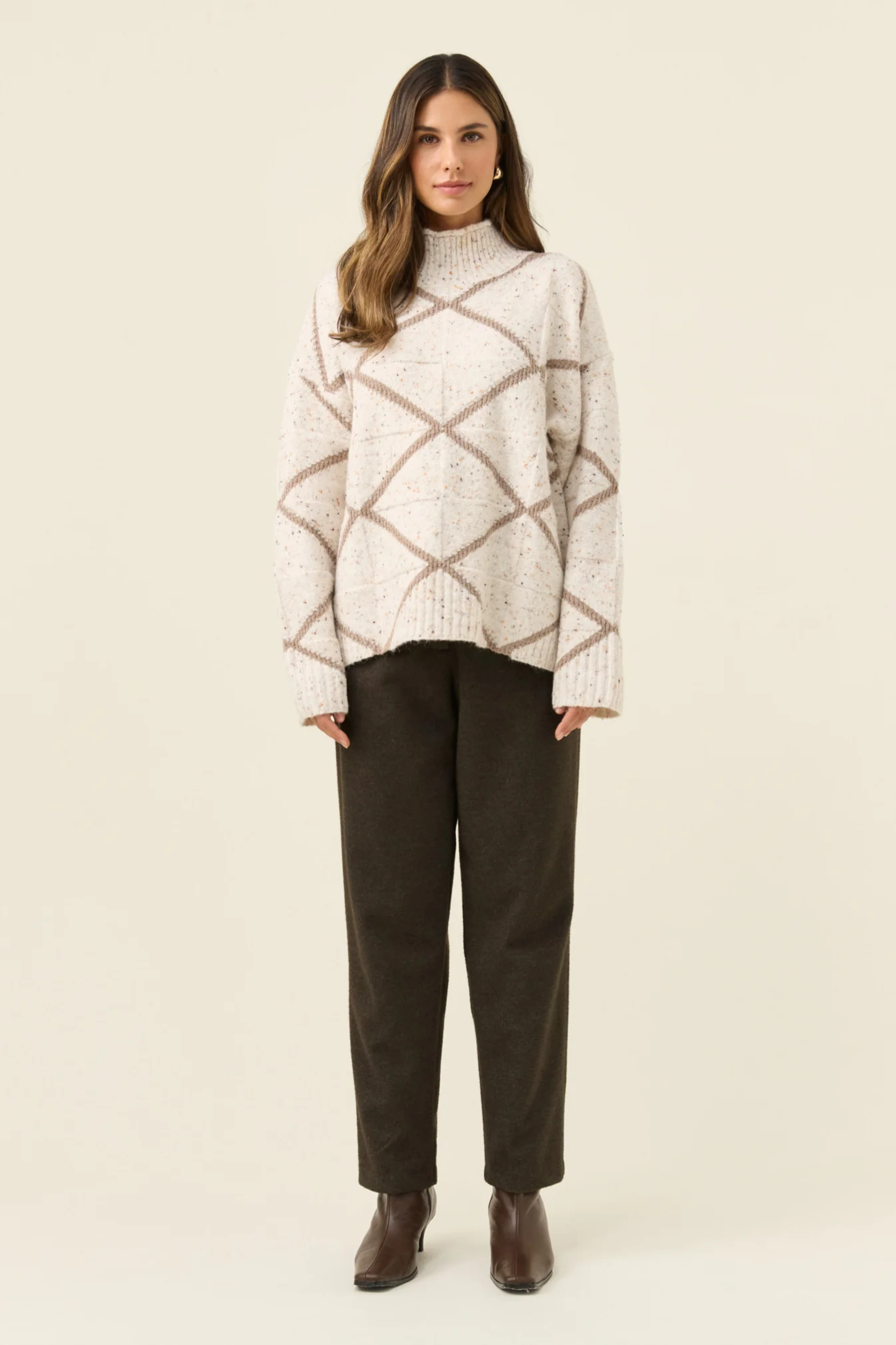 McKenna Diamond Jumper - Ivory