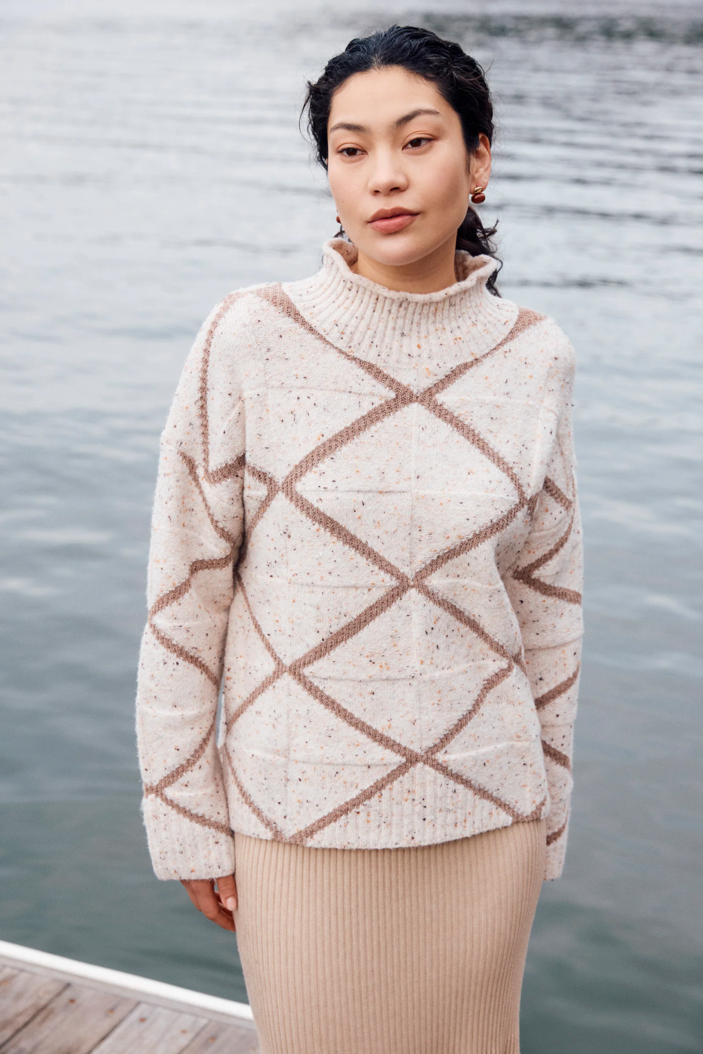 McKenna Diamond Jumper - Ivory