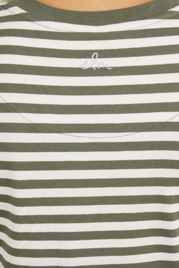 Merry Tee Dress - Clover/Pearl Stripe
