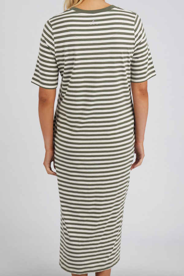 Merry Tee Dress - Clover/Pearl Stripe