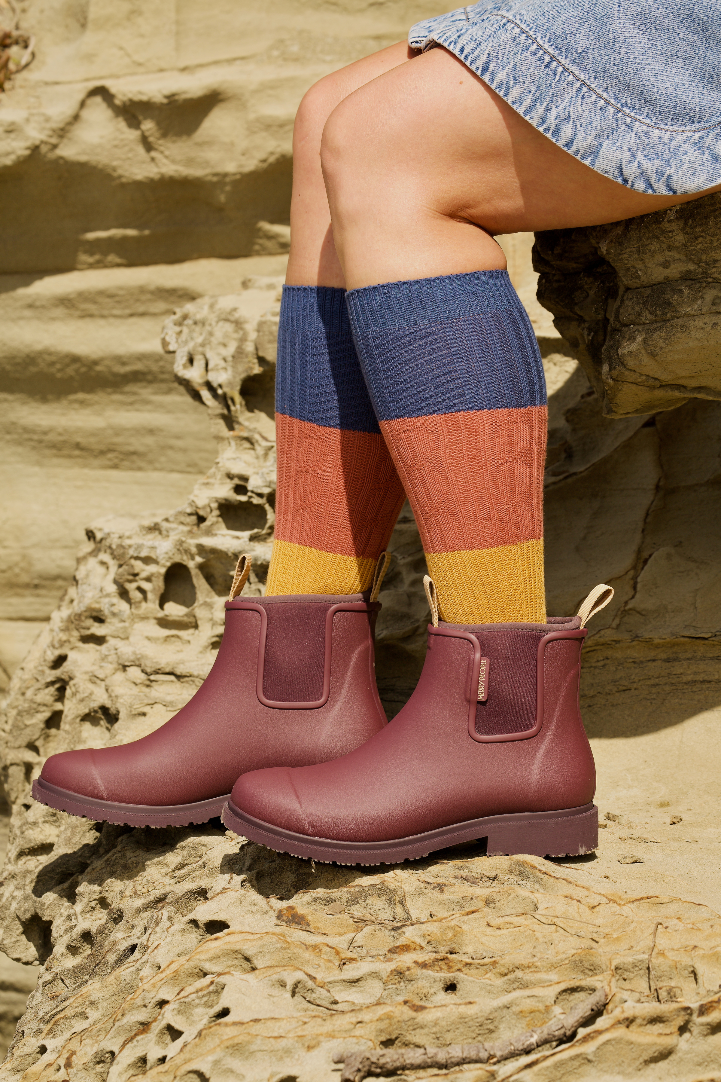 Merry People Bobbi Gumboots/Rainboots - Dark Cherry