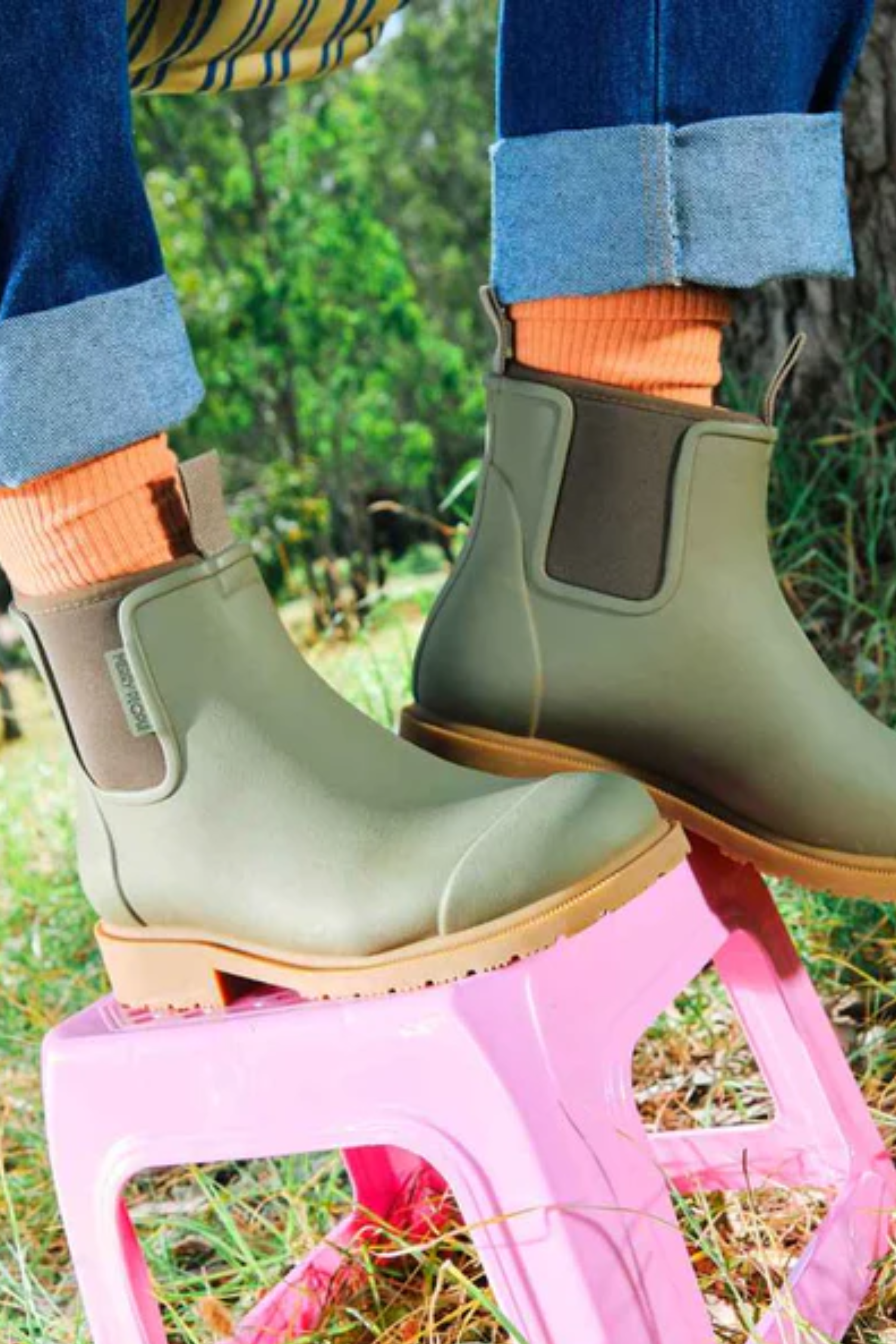 Merry People Bobbi Gumboots/Rainboots - Khaki