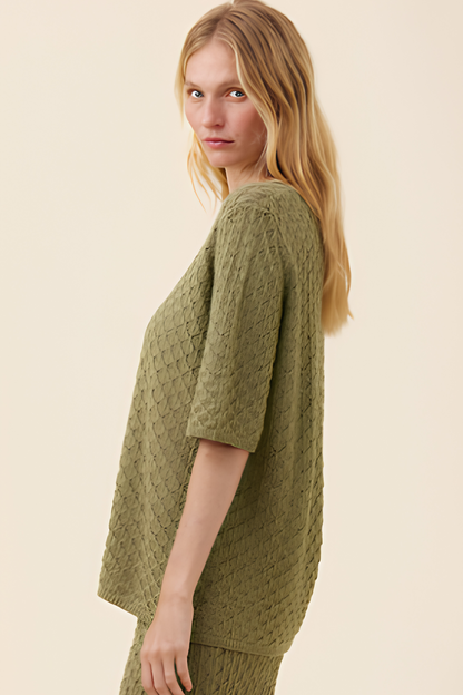 Mia Knit Tshirt - Sage
