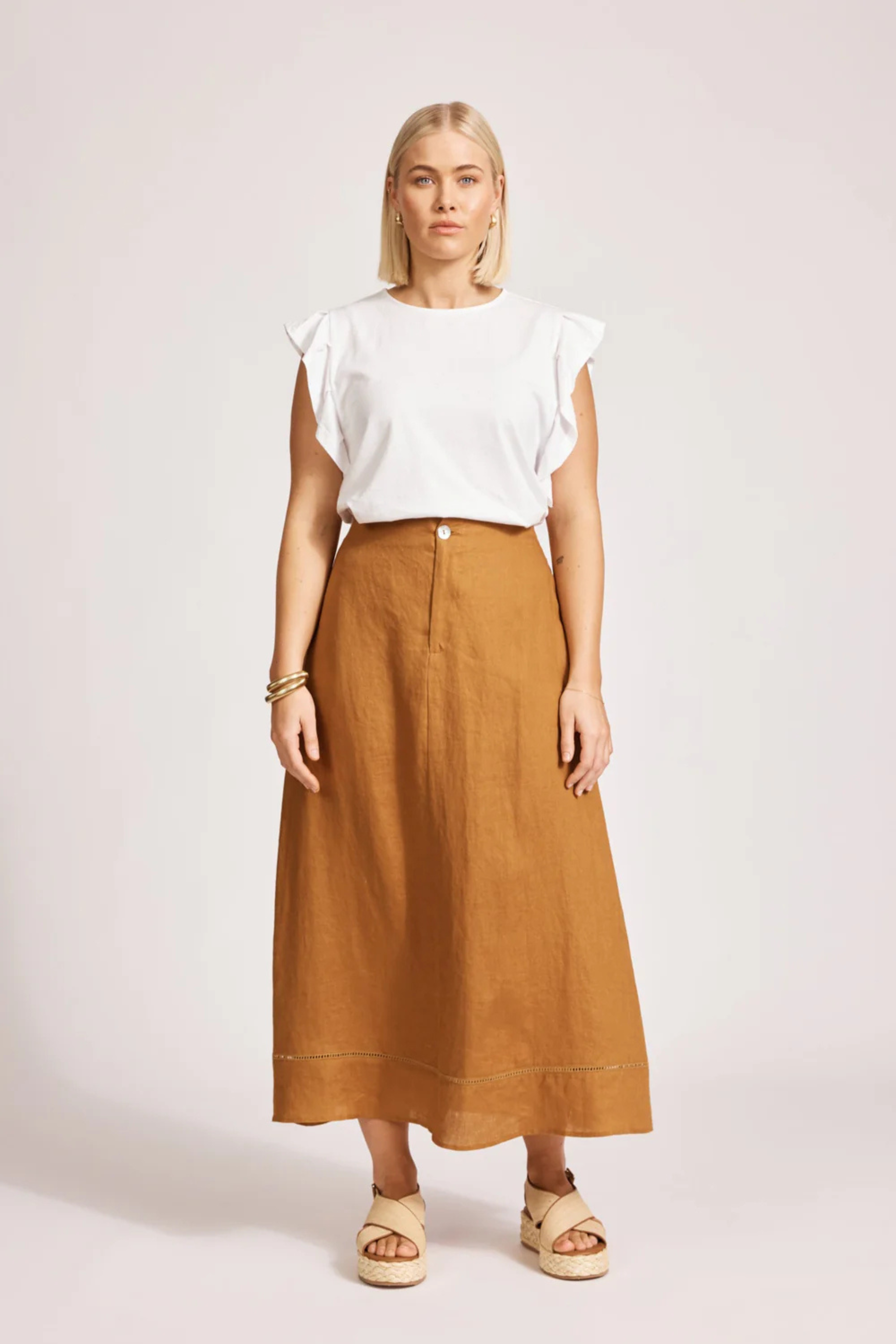 Miramar Maxi Skirt - Caramel