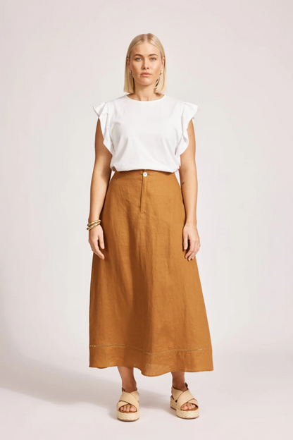 Miramar Maxi Skirt - Caramel