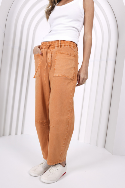 Monaco "Leo" Barrel Leg Jeans - Ginger