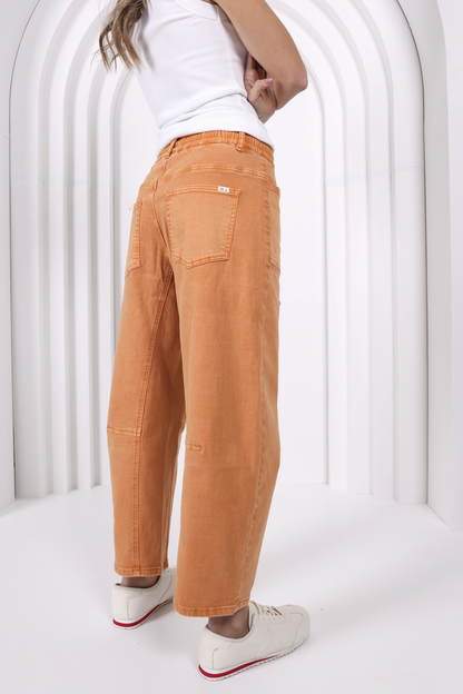 Monaco "Leo" Barrel Leg Jeans - Ginger