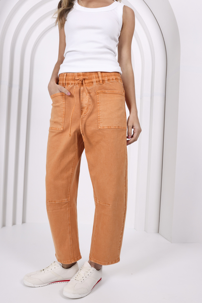 Monaco "Leo" Barrel Leg Jeans - Ginger