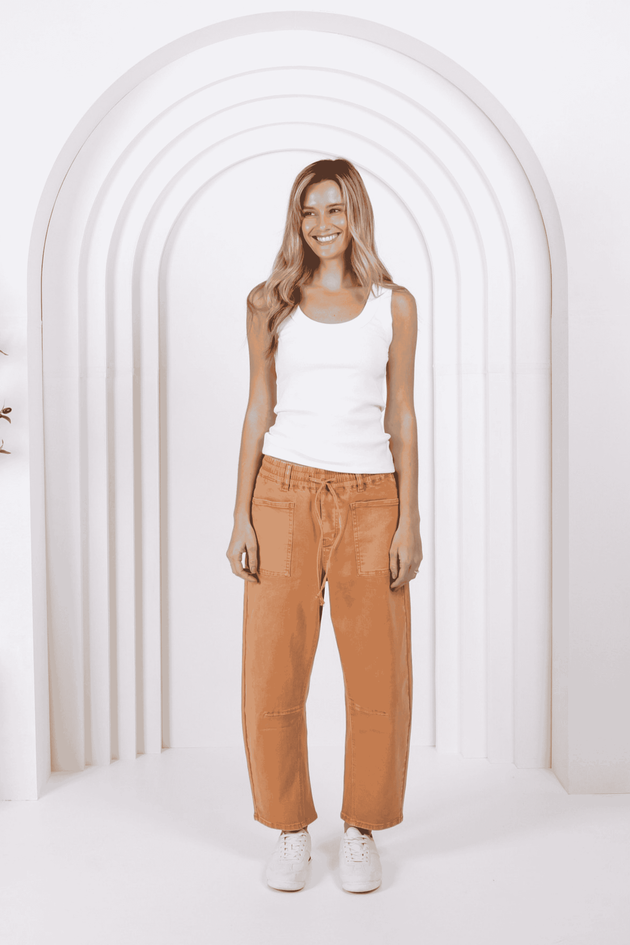 Monaco "Leo" Barrel Leg Jeans - Ginger