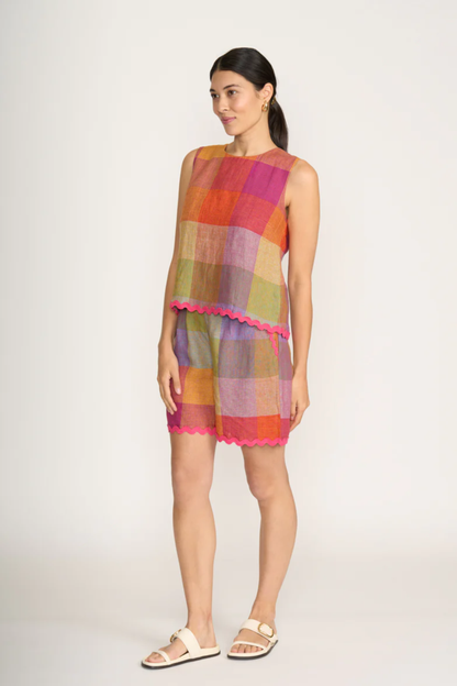 Moral Fibre Shorts - Fiesta Check