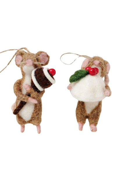 Mouse Feast Holding Lollipop or Pudding