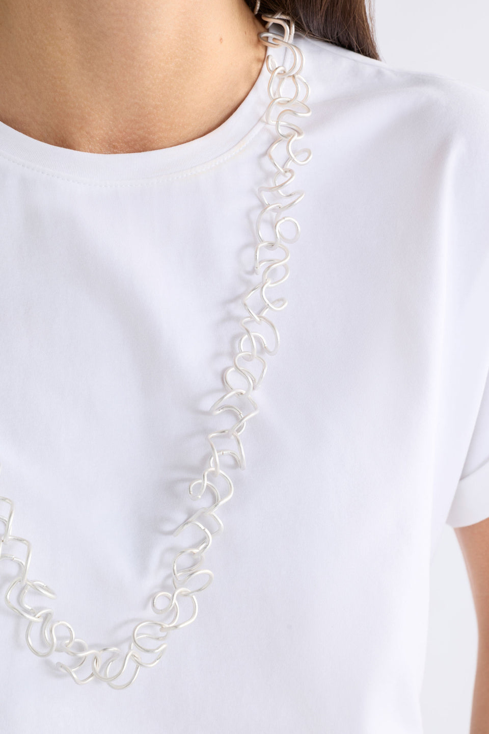 Elk Orden Long Necklace - Silver