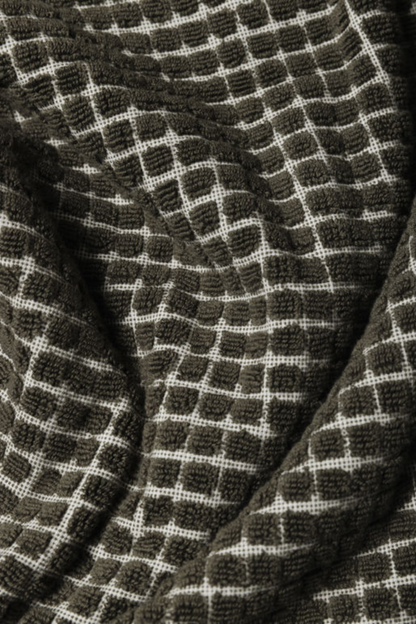 Nero Cotton Bath Towel - Ivy/Cream