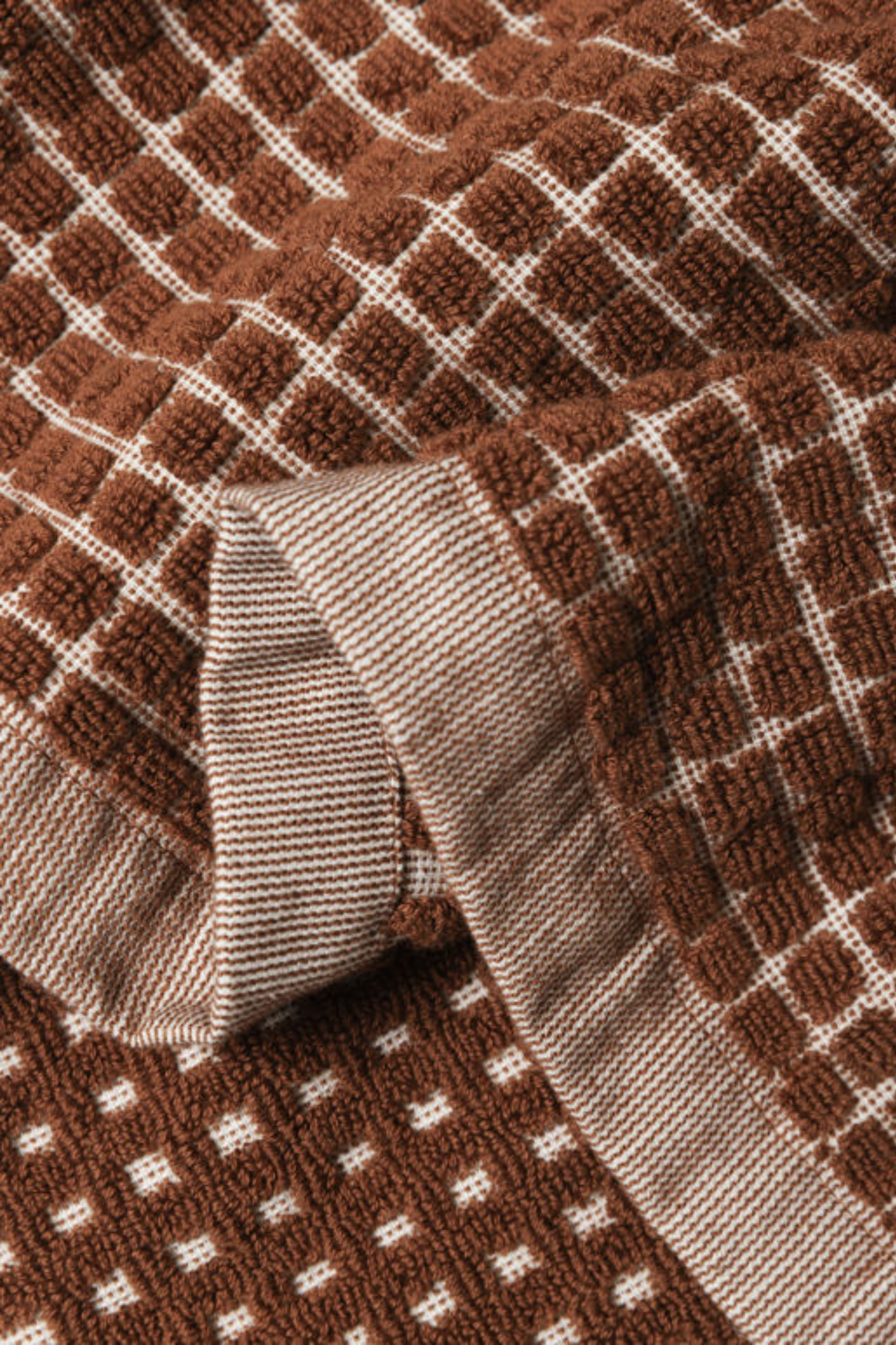 Nero Cotton Hand Towel - Paprika/Cream