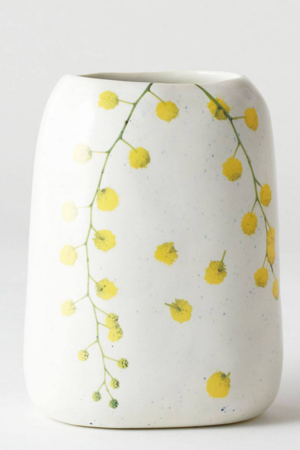 Pebble Vase - Wattle Sprigs
