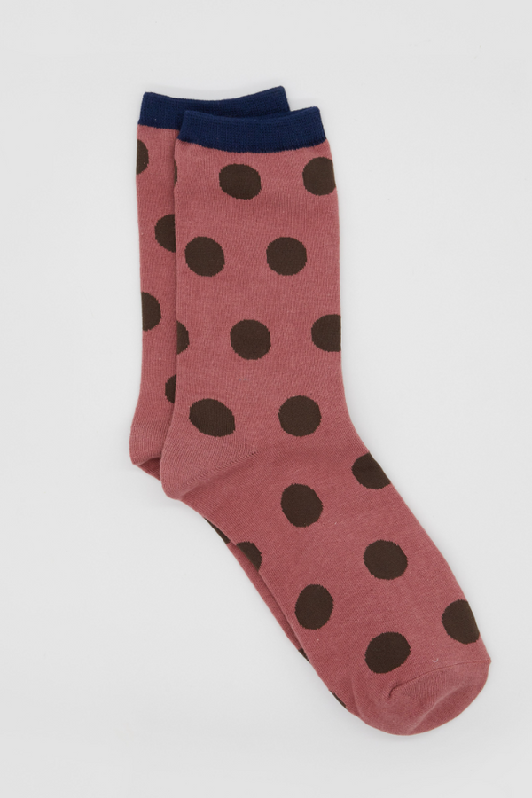 Pink + Choco Spot Socks