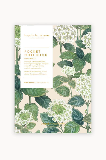 Pocket Notebook - Hydrangea/Lined