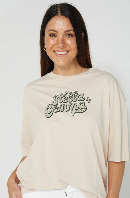 Porter Tee - Blush Vintage Logo