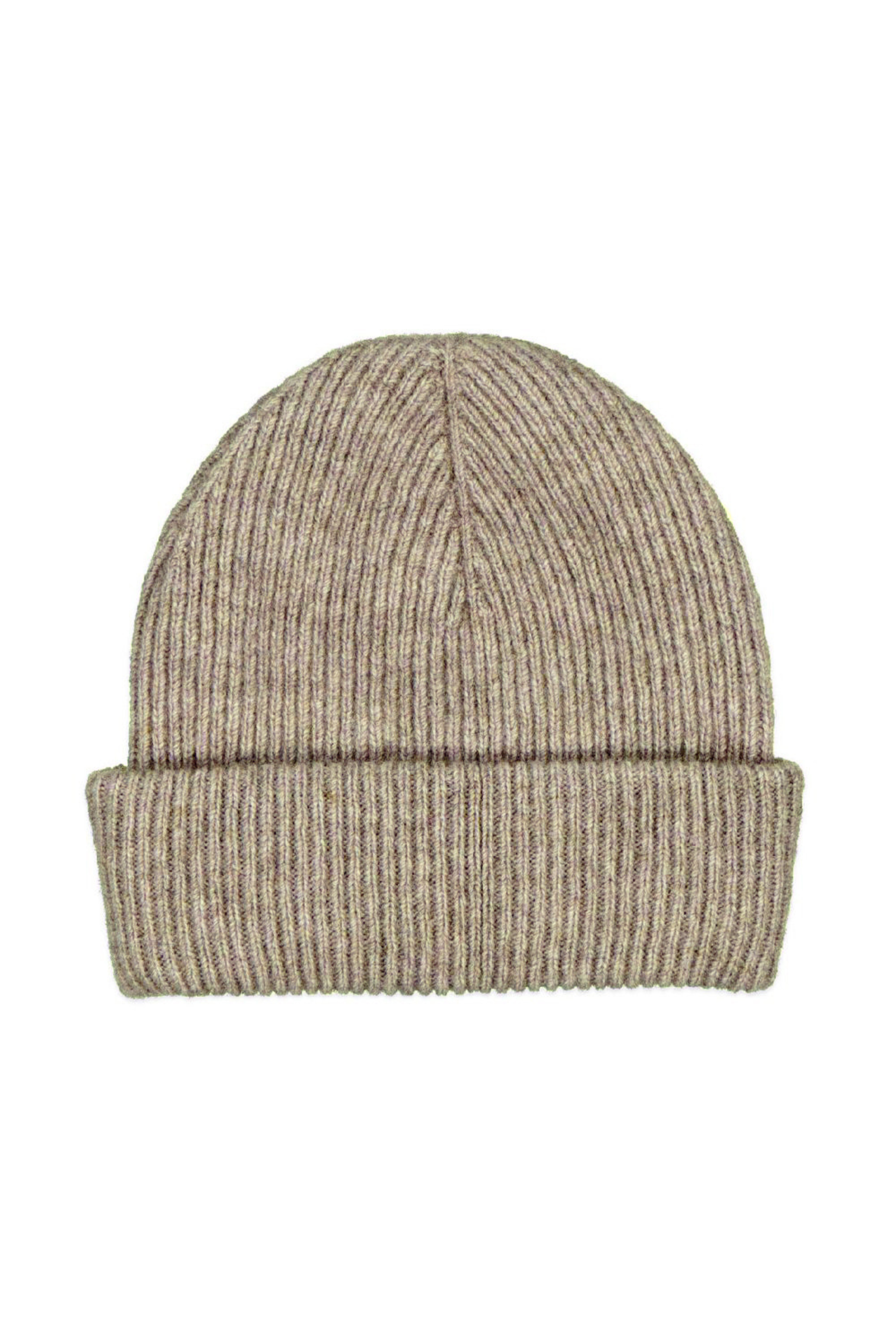 Possum Merino Fine Rib Beanie - Mocha