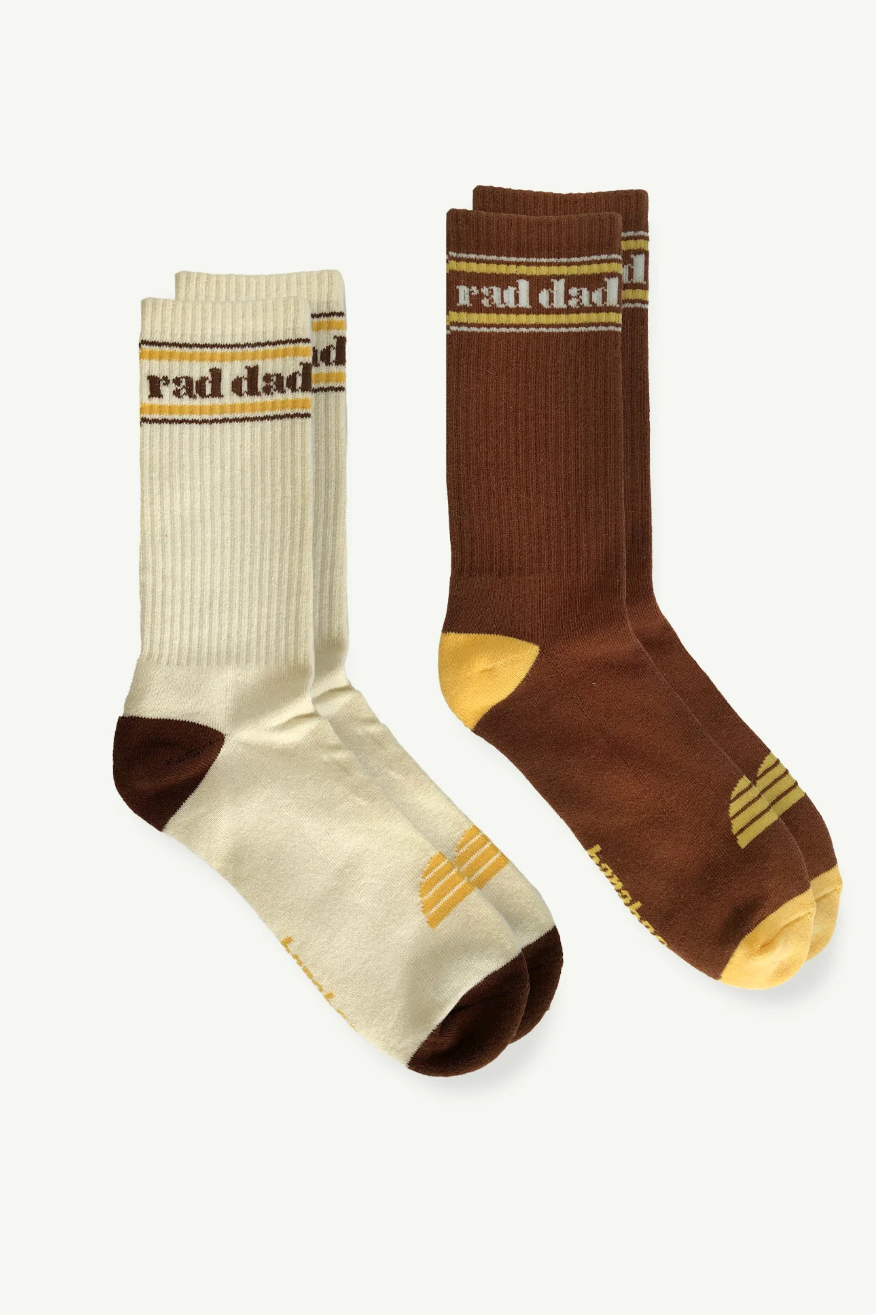 Rad Dad Mens Sock 2 Pack - Natural & Brown