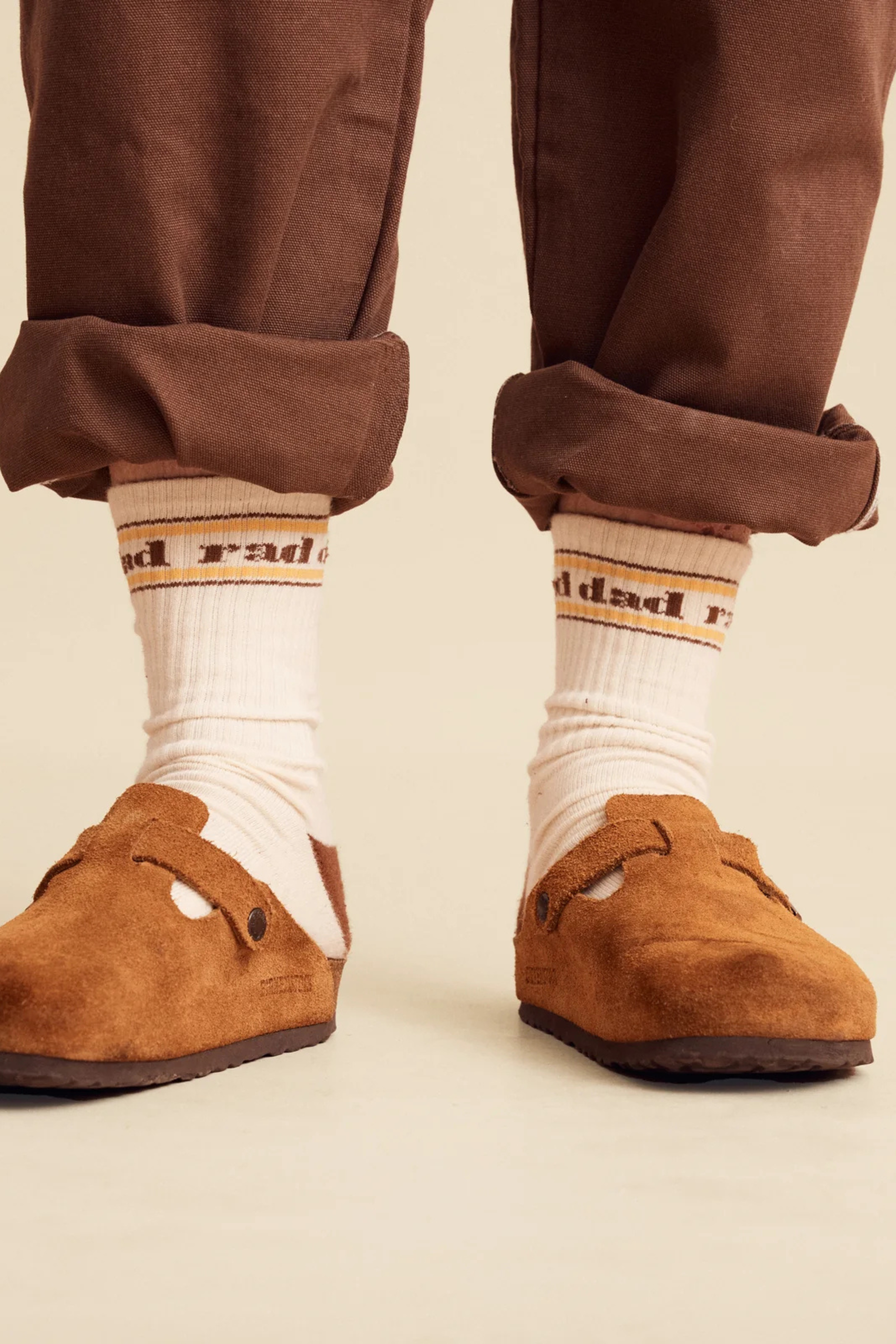 Rad Dad Mens Sock 2 Pack - Natural & Brown