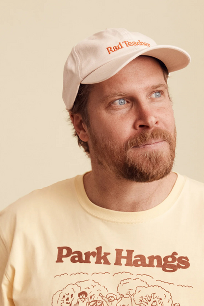 Rad Teacher Baseball Cap - Ecru