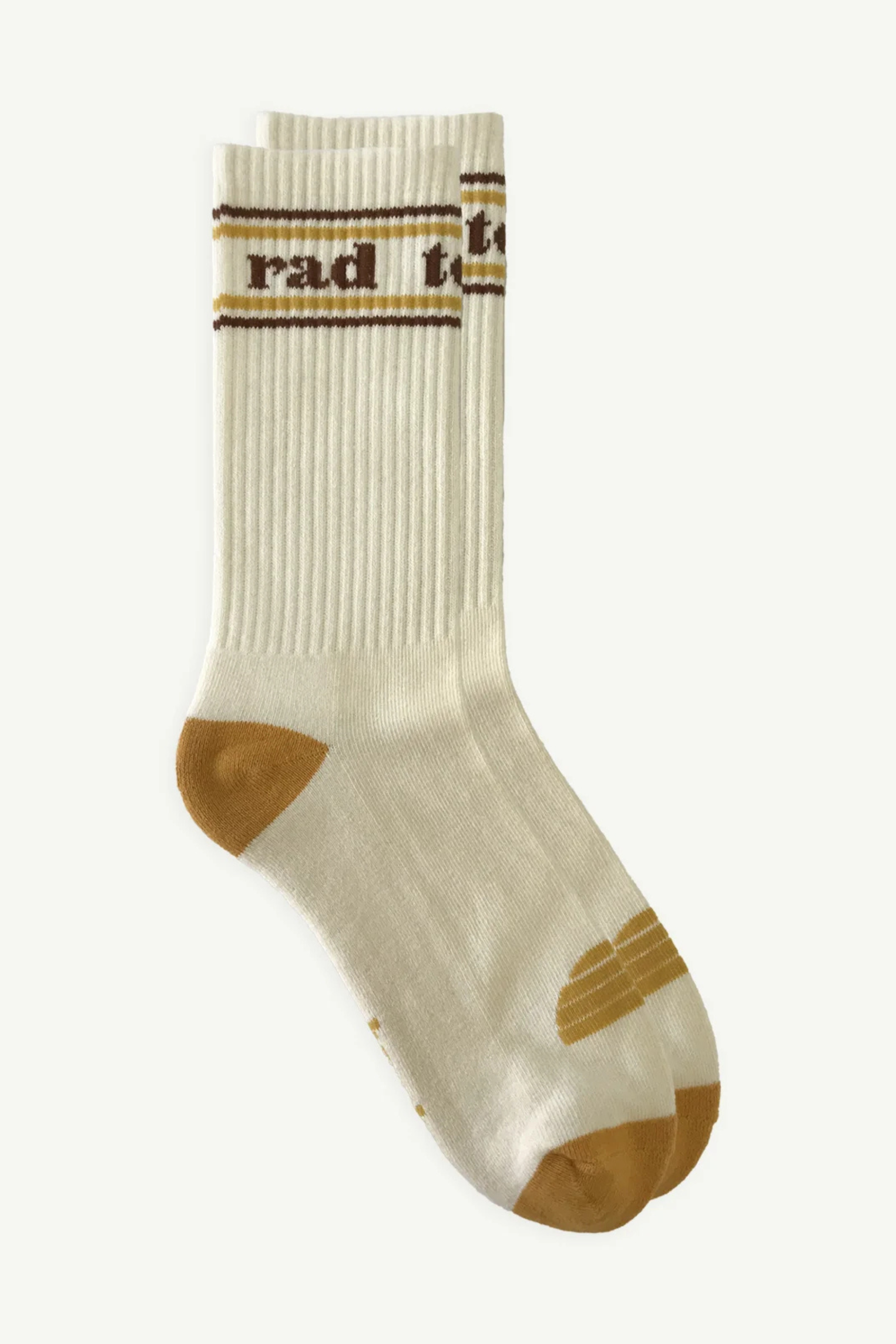 Rad Teacher Crew Socks - Natural