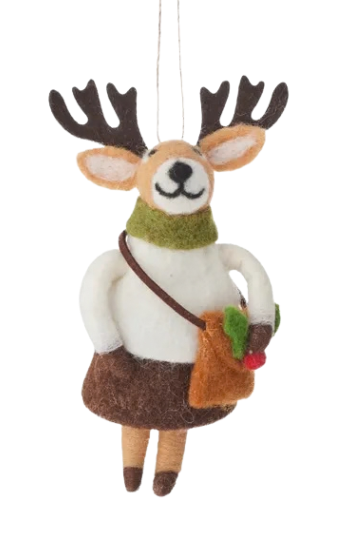 Reindeer Felt Ornament with Pant or Skirt