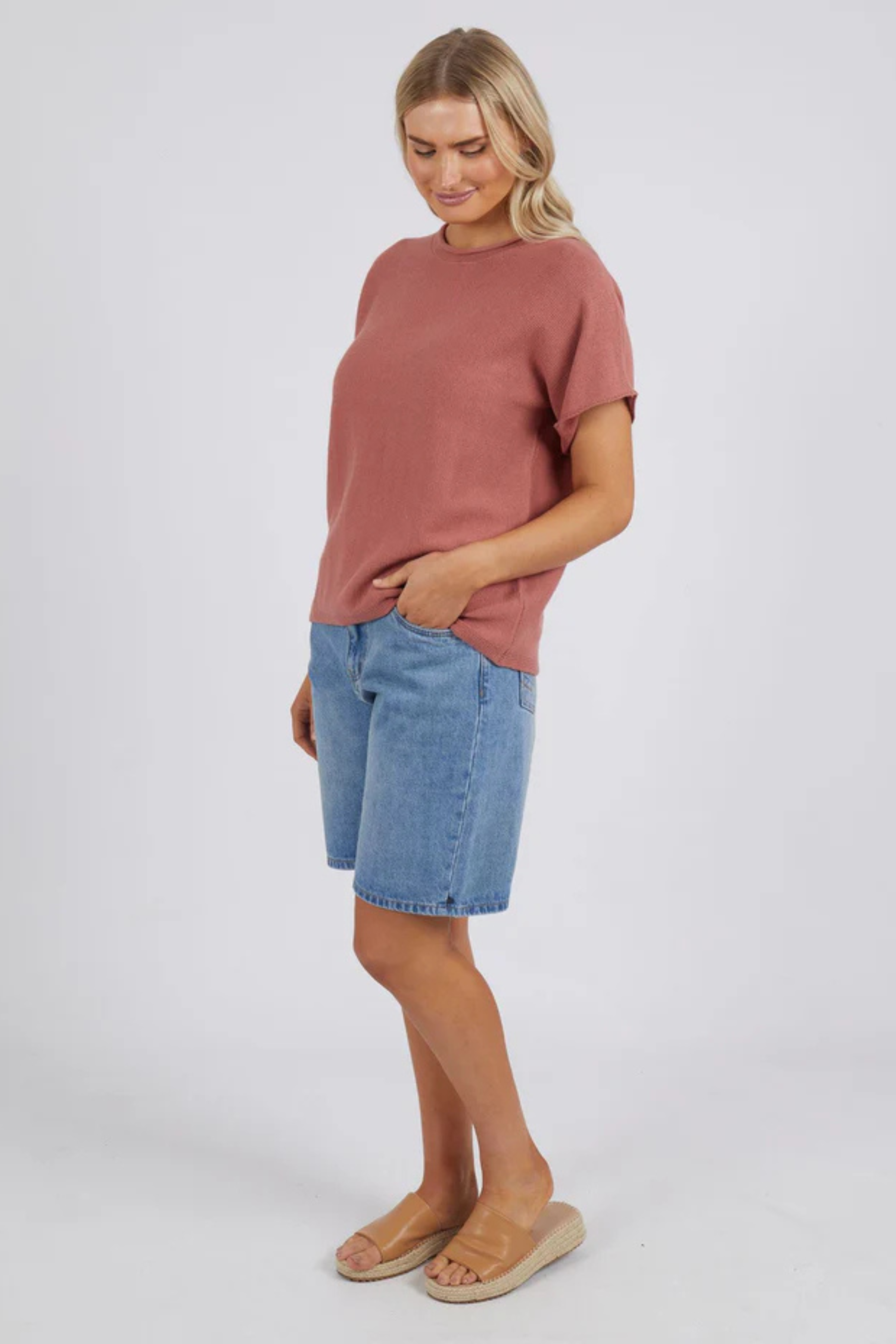 Rose S/S Knit - Clay