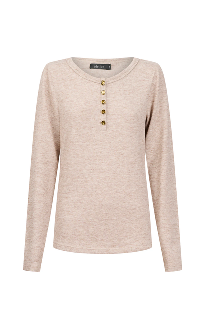 Rumi Long Sleeve Top - Bisque