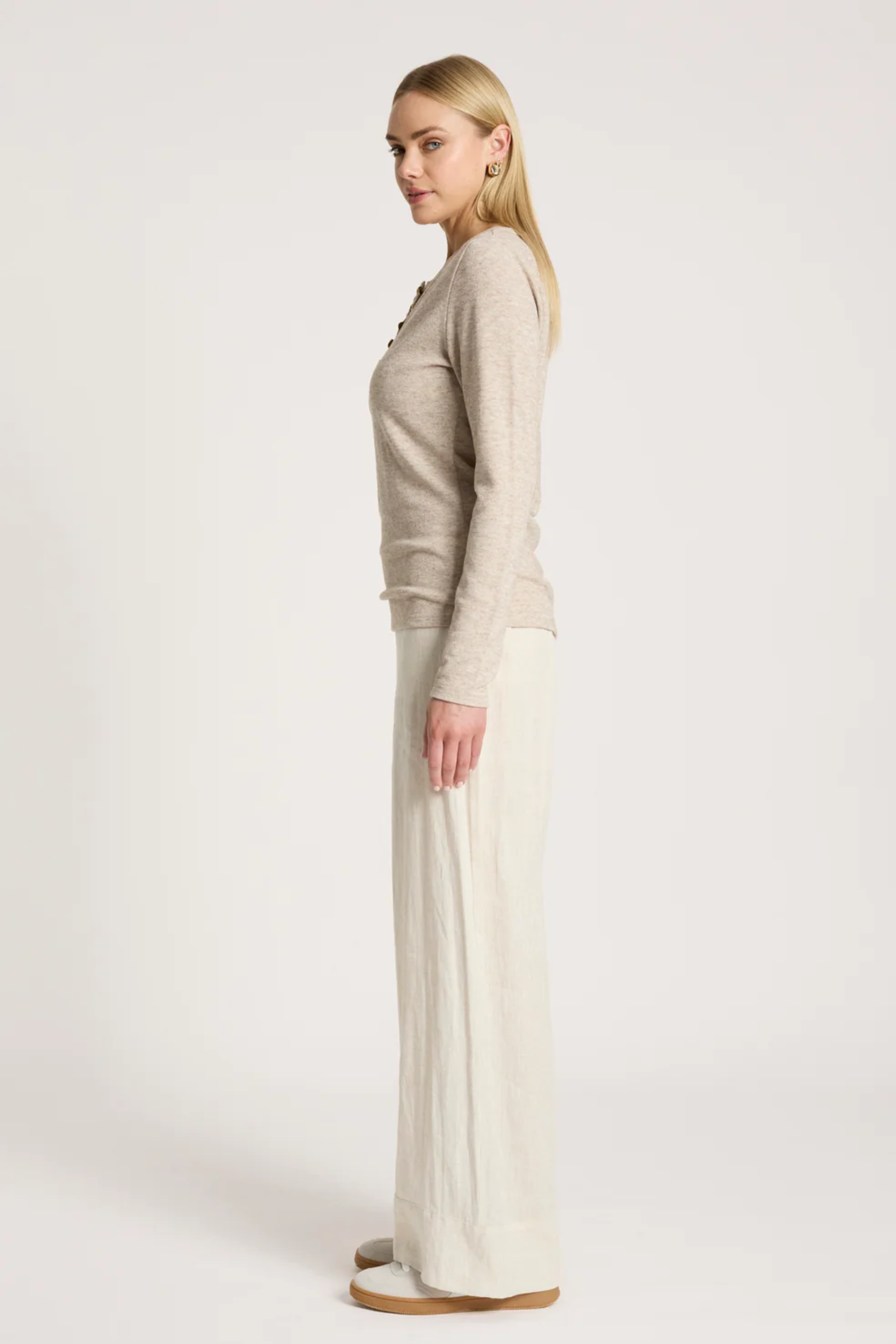 Rumi Long Sleeve Top - Bisque