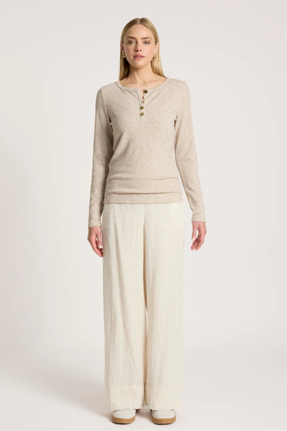 Rumi Long Sleeve Top - Bisque