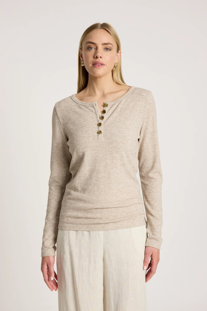 Rumi Long Sleeve Top - Bisque