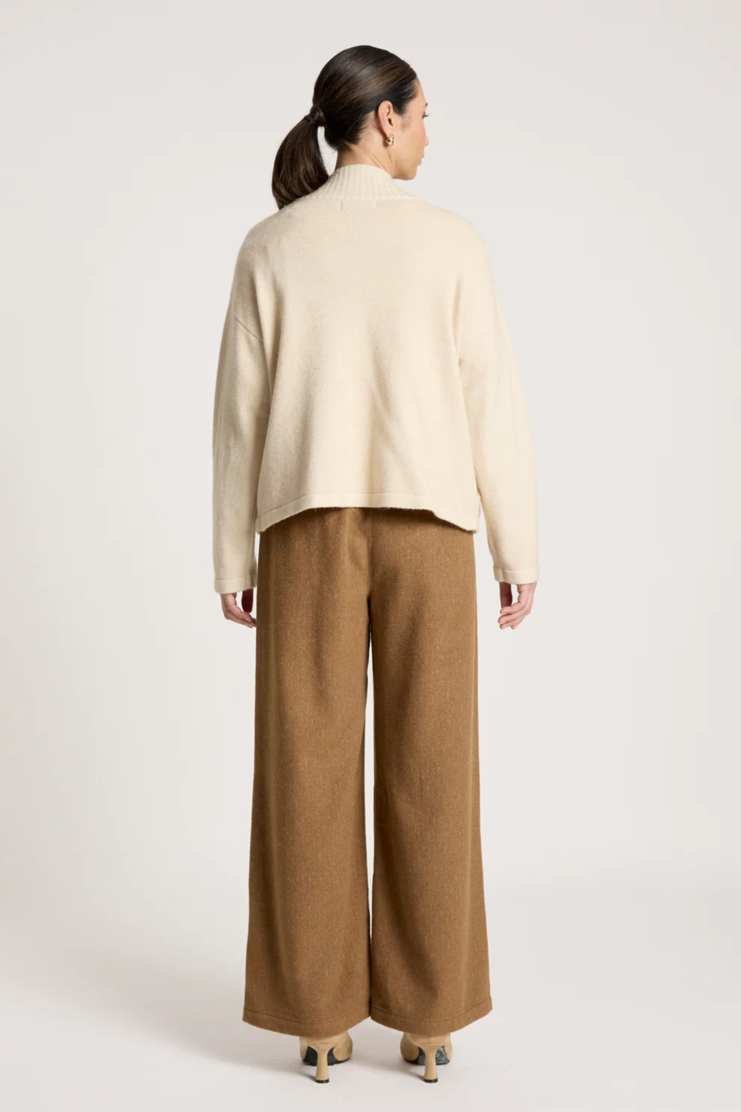 Samira Crop Cardigan - Bisque