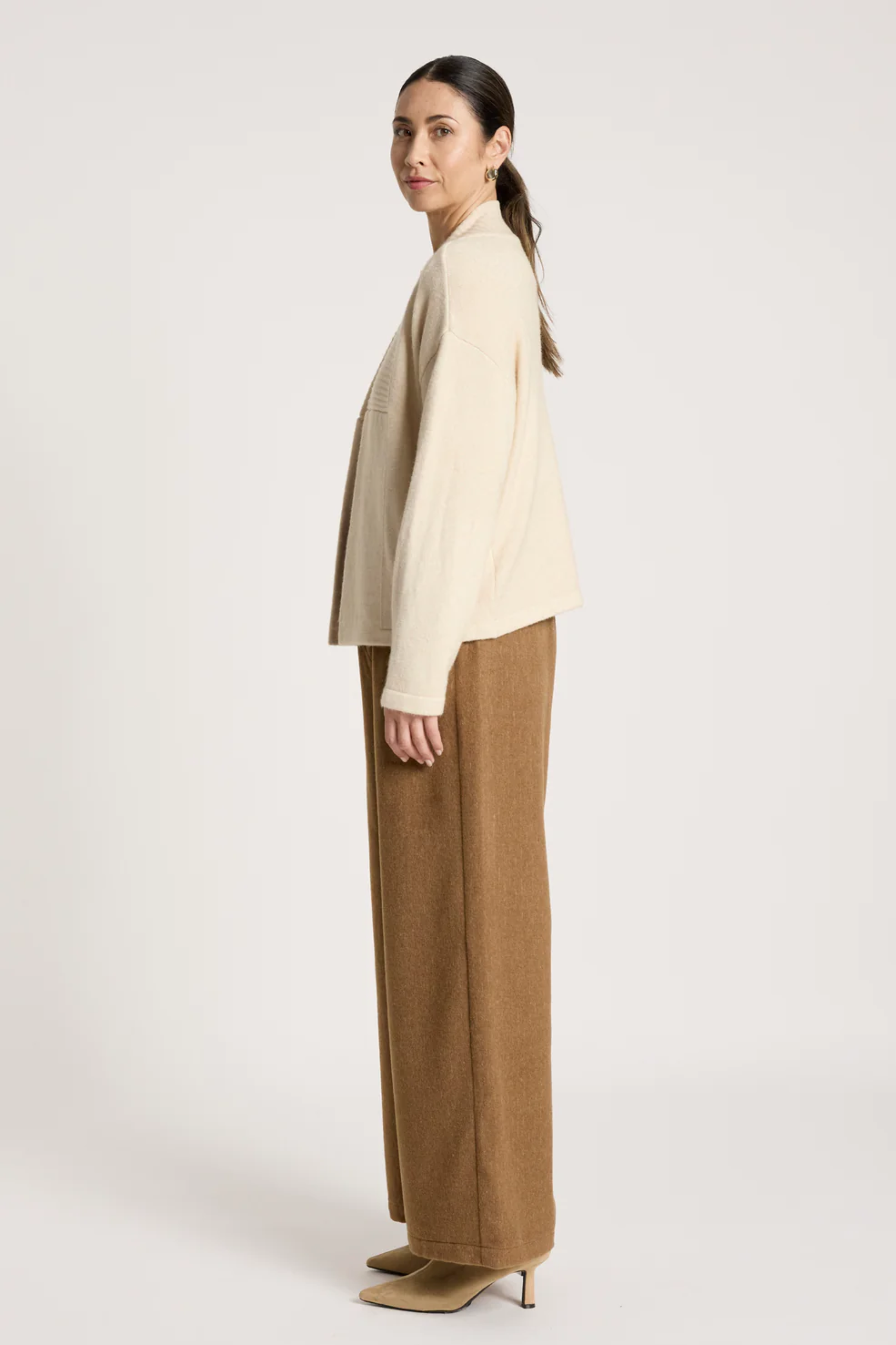 Samira Crop Cardigan - Bisque