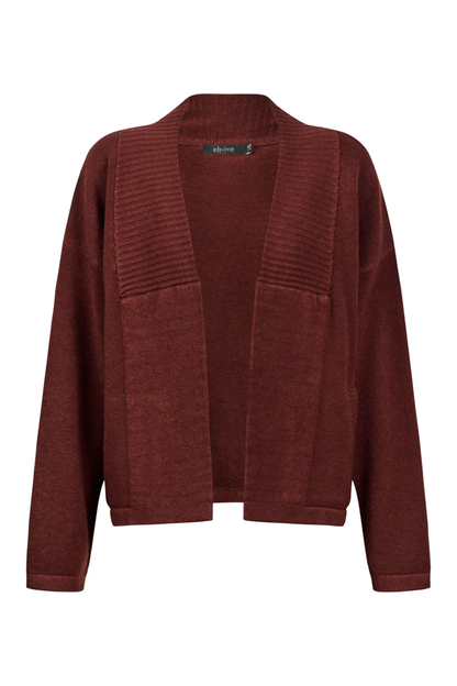 Samira Crop Cardigan - Mahogany