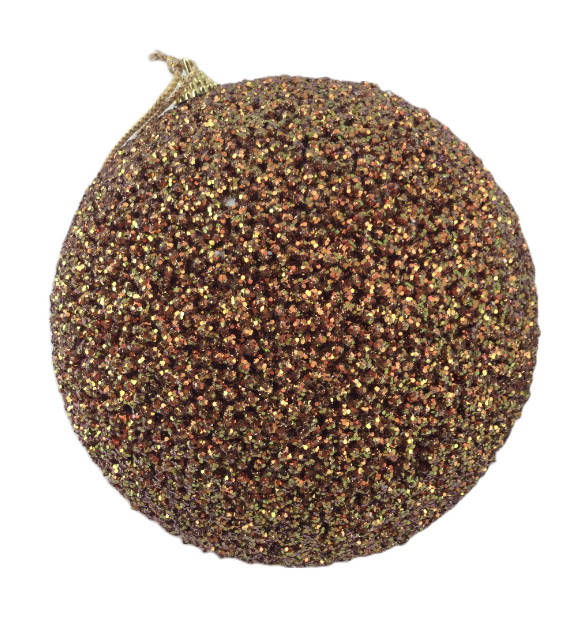 COPPER Glitter Christmas Ball