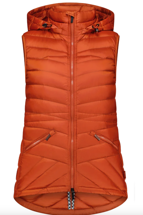 Moke Mary Claire Puffer Vest - Intense Rust