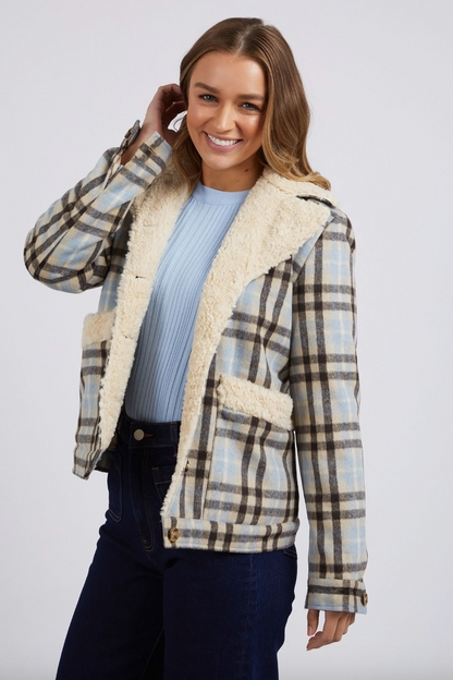 Demi Check Jacket - Blue