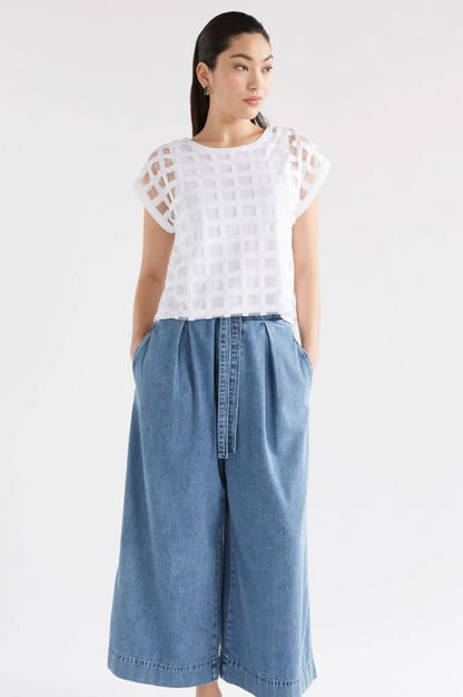 Grid Burnout Top - White