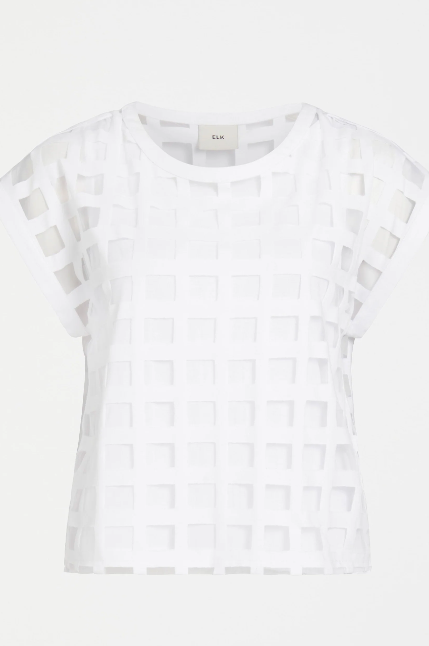 Grid Burnout Top - White