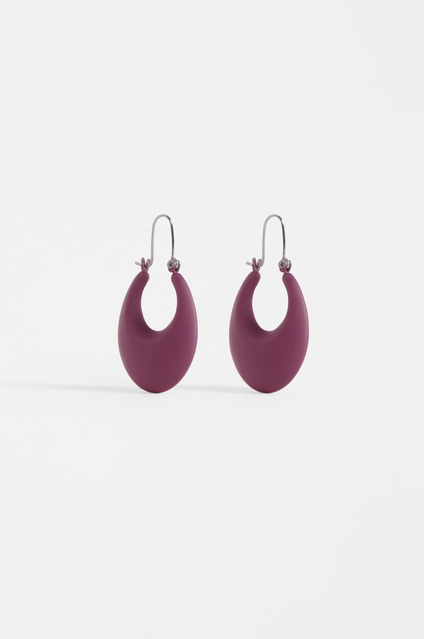 Elk Ellik Long Hoop Earring - Mulberry