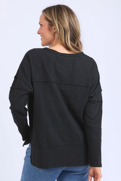 Foxwood Jayne Throw On Top - Black