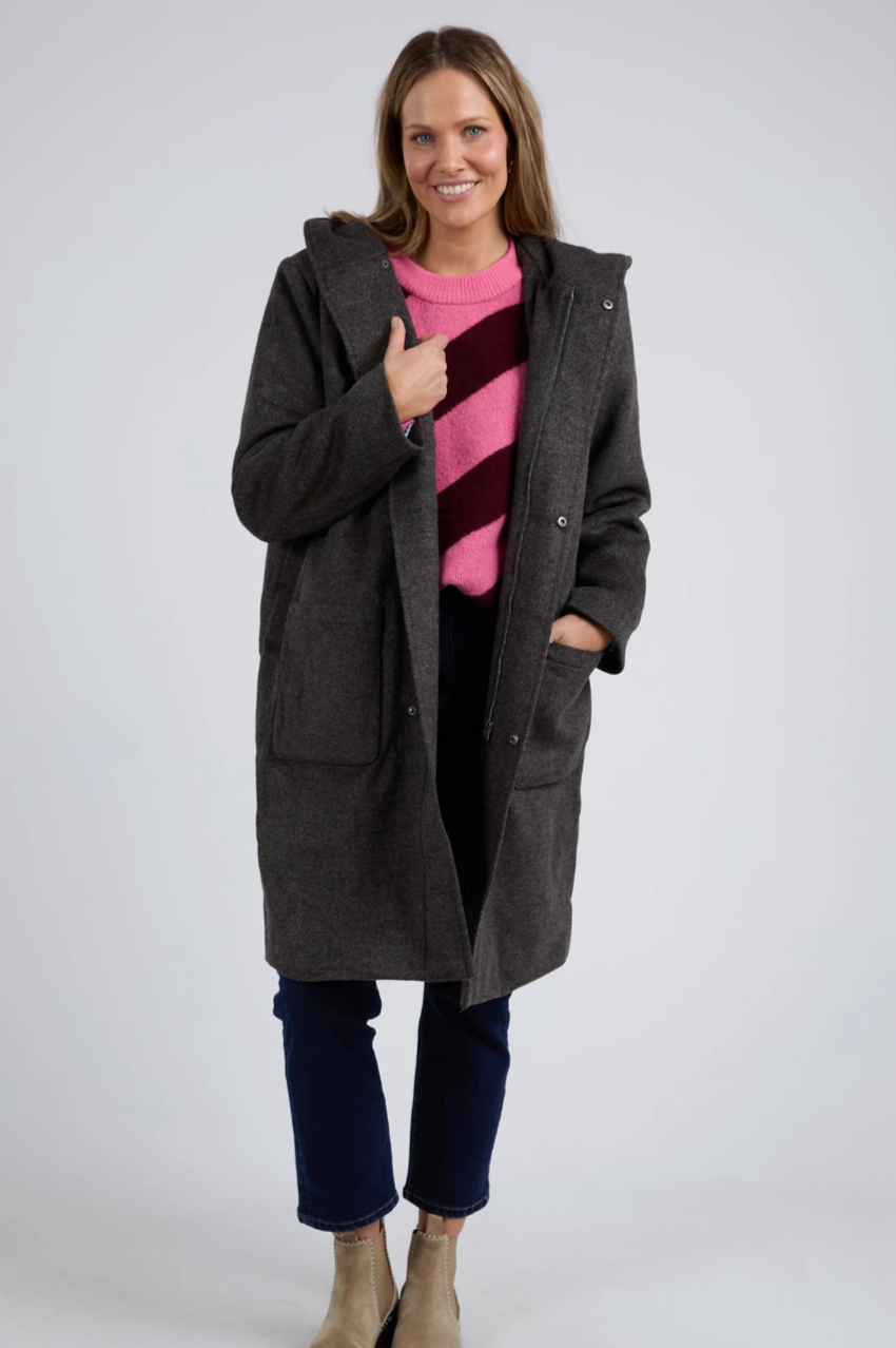 Elm Jordan Coat - Charcoal Marle