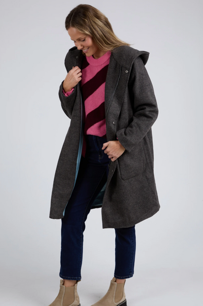 Elm Jordan Coat - Charcoal Marle