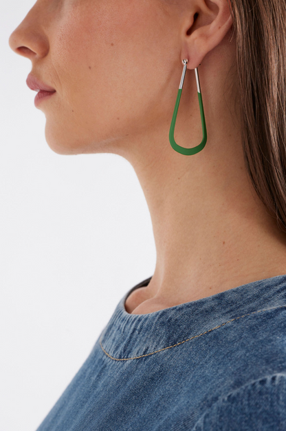Elk Kuulo Hoop Earring - Celery Green